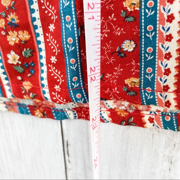 Vintage Cottage Core Handmade Ruffle Short Sleeve Floral Blouse - Picture 10 of 12